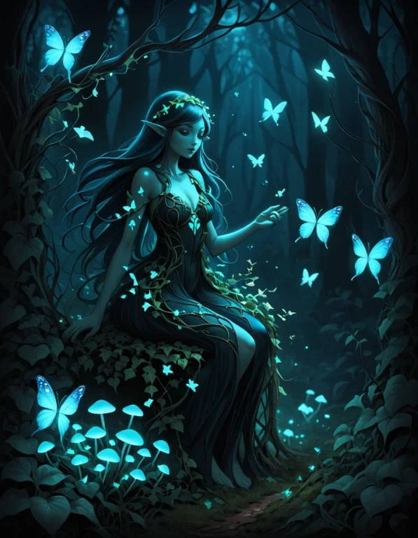 Loraorganicmacabre1 Delicate Ivy,,,,,bioluminescent Mushroom...