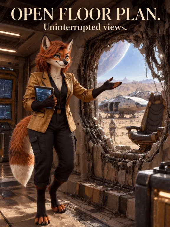 Create A Finished Satirical Luxury-starship Listing Starring...