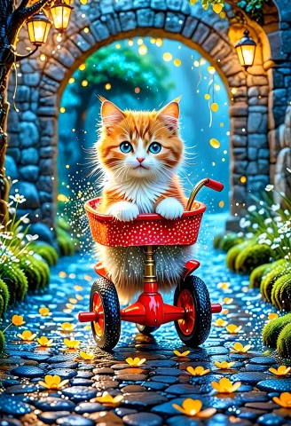 Sfw, Sfw, Three Fluffy Kittens With Oversized Round Eyes And... — SDXL AI Prompt: sfw, SFW, Three fluffy kittens with oversized round eyes and exquisitely detaile...