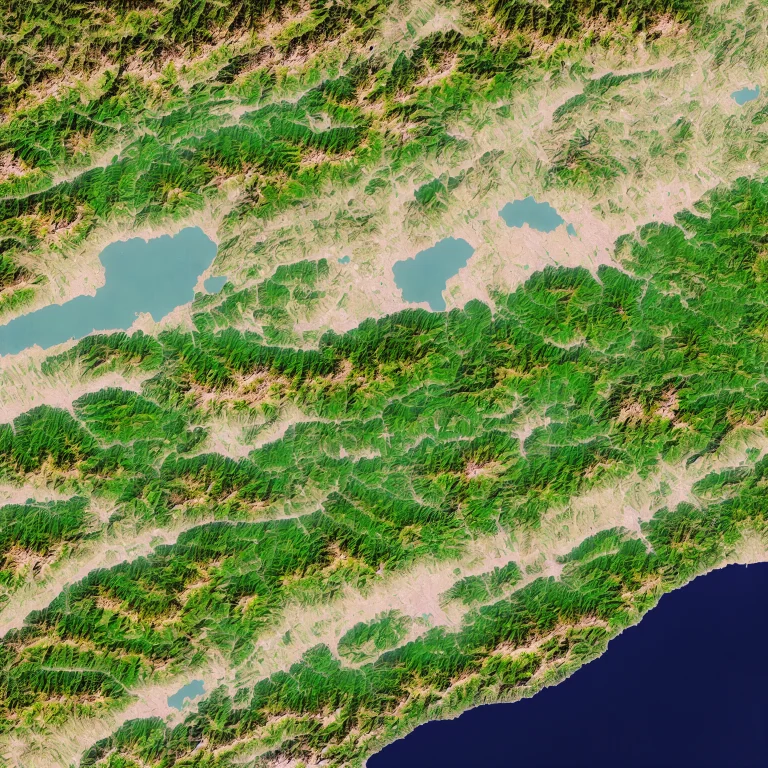 Mapsatimageeu, Cost, Town, Lake, Hills, Ocean
