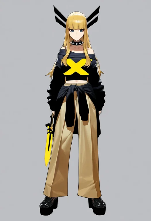 Magik With Long Blonde Hair, Straight Bangs, Dark Angular He...