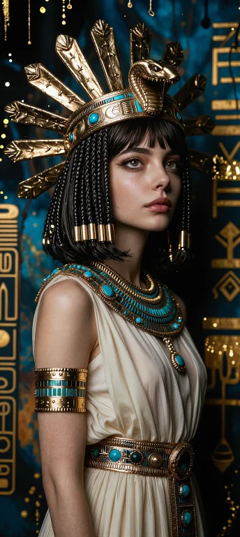 A 4k Ultra-realistic Mixed-media Fine-art Portrait Of An Enc...