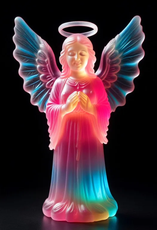 Gummymorph, A Macabre Angel Statue Made Of Translucent Gummy...