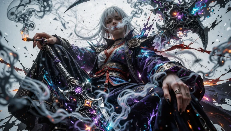 A Digital Illustration Of A Powerful Goddessrider Demonfrida...