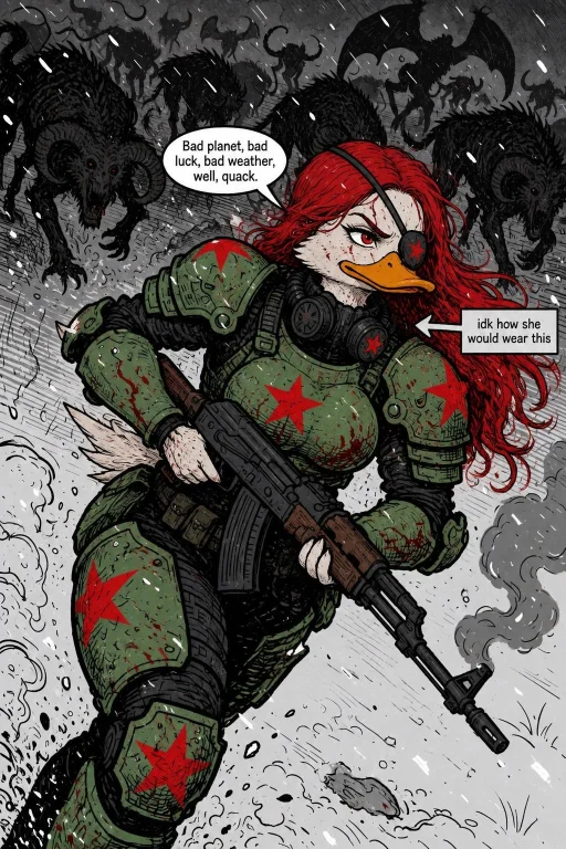 Make This Character An Anthropomorphic Female Duck And Move...