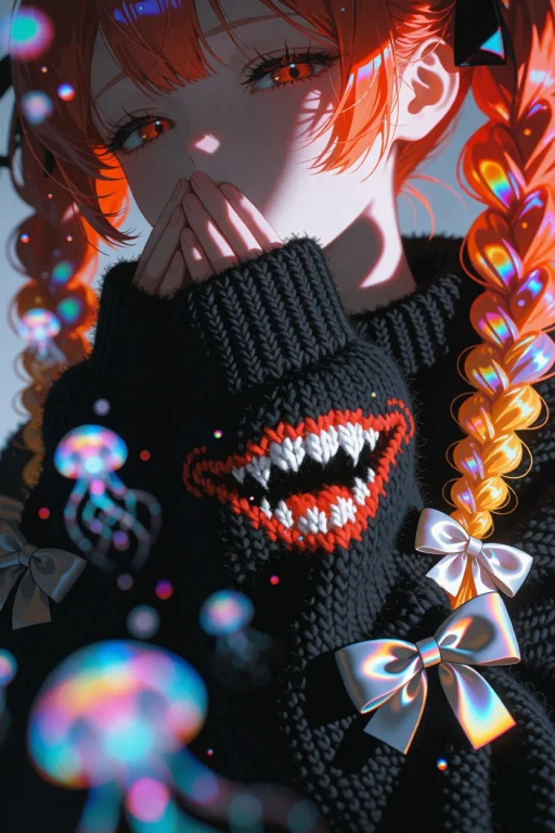 Var5ve A Fantasy Macro Portrait Of A Young Woman With Vibran...