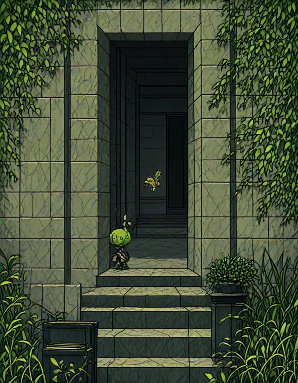 A Cozy Hand-drawn Painterly Anime Illustration Of A Magical...