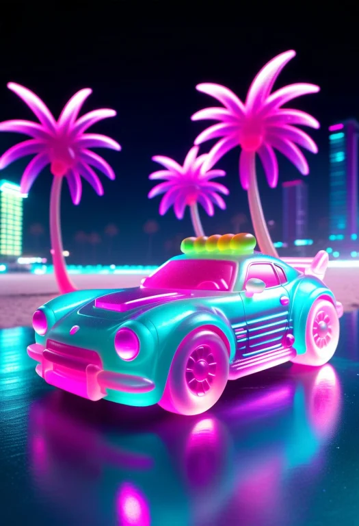 Gummymorph, 8k, Raw Digital Photo, A Chibi Futuristic Retro...