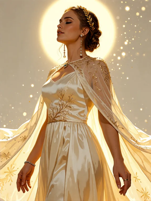 Illustration Image Of A Woman Standing Tall With Her Chin Sl...