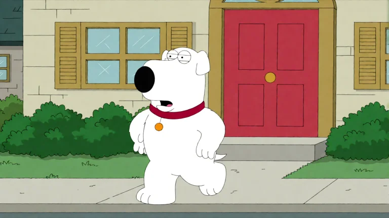 Fmlygyssn08, A White Dog With A Red Collar Stands On A Sidew...
