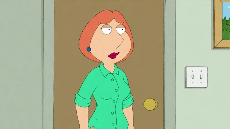 Fmlygyssn07, A Woman With Short Red Hair And A Green Button-...
