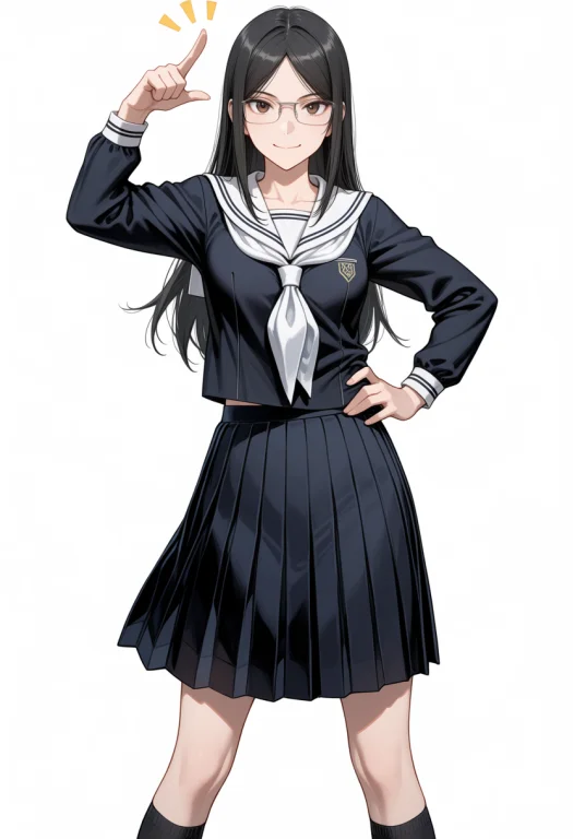 Ssewacyuriyareiko, 1girl, Black Hair, Solo, School Uniform,...