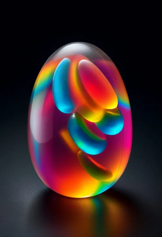 Gummymorph, A Magnificent Opal Stone Floating In Darkness, S...