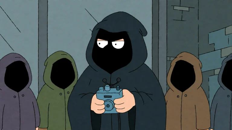 Fmlygyssn03, A Hooded Figure In A Dark Cloak Holds A Small B...