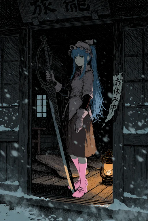 Xibalba A Cinematic Anime Film Still Rendered Through Rough...
