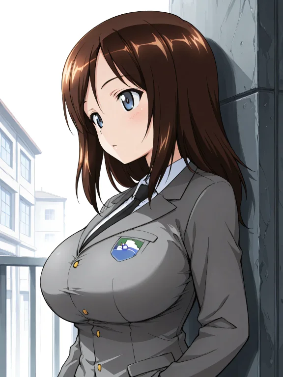 Megumi Girls Und Panzer,saunders School Uniform,upper Body,s...