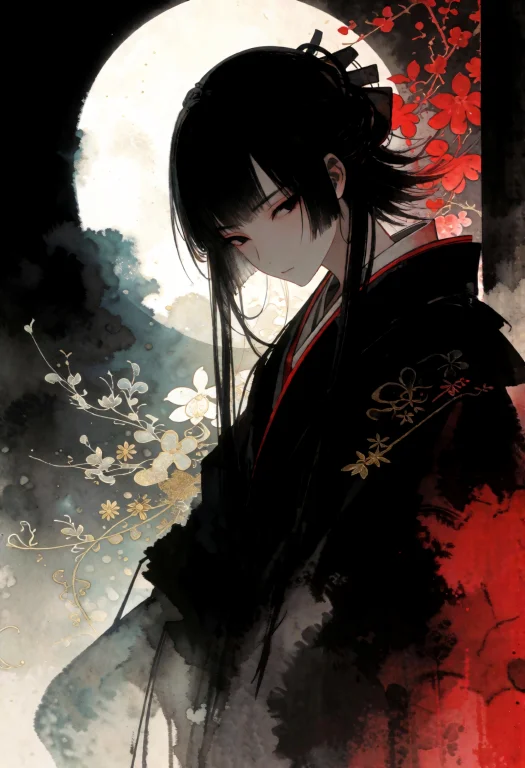 Nippon, Sensitive, Style A Dramatic Japanese Anime Illustrat...