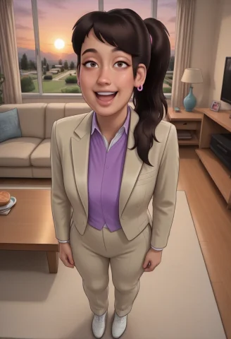 1girl, Stsmia,ccsuit, Looking At Viewer, Ponytail, Side Lock... — Stable Diffusion AI Prompt: 1girl, stsmia,CCsuit, looking at viewer, ponytail, side locks, cute, standing in...