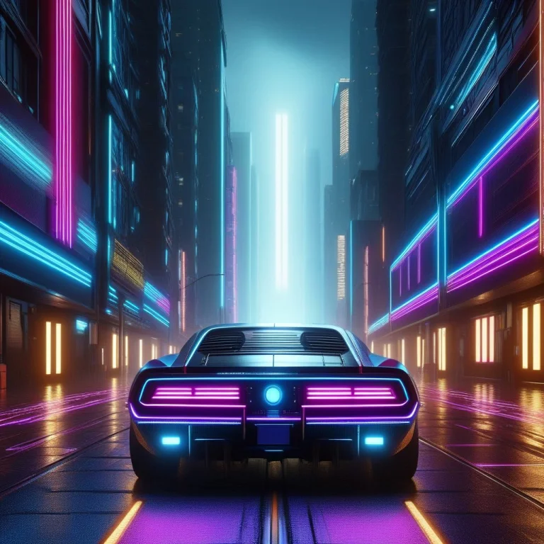 V8interceptor Render Style, 6-doors Muscle Car, Sci-fi Cyber...