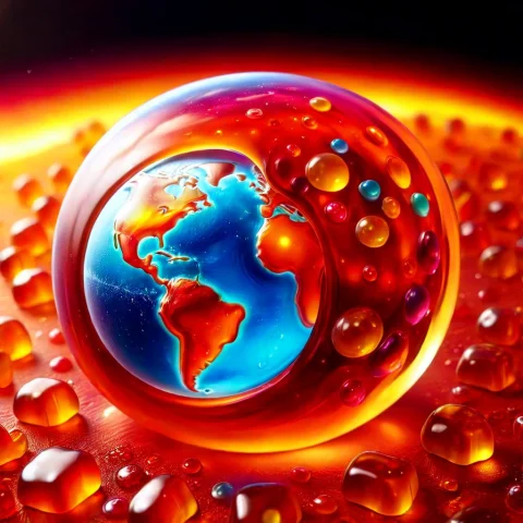Lazypos, Best Quality, Bright Nice Vibrant Cartoonish Gummy... — SDXL AI Prompt: lazypos, best quality, bright nice vibrant cartoonish gummy planet Earth, view f...