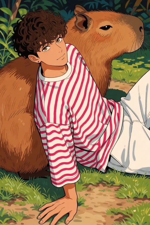 Nijisis, An Anime-style Illustration Featuring A Young Man W...