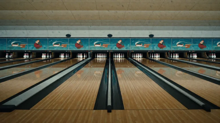 Fmlygyssn11, A Quiet Bowling Alley With Multiple Lanes, Each...