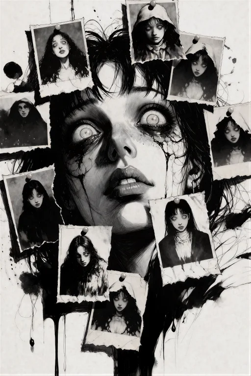 A Black And White Digital Illustration In A Semi Realistic,...