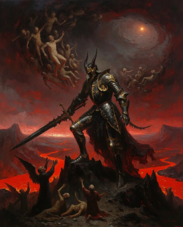 A Majestic Yet Terrifying Depiction Of The Demon Lucifer, Cl...