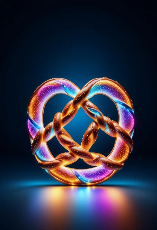 Pretzel, Led Pretzel, Pretzel Made Of Colorful Led Lights, C...