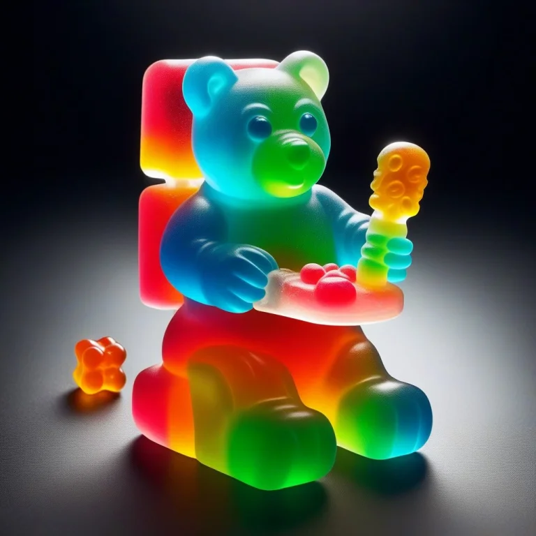 Gummymorph, A Nervous Gummy Bear Sitting In A Dentist Chair,...