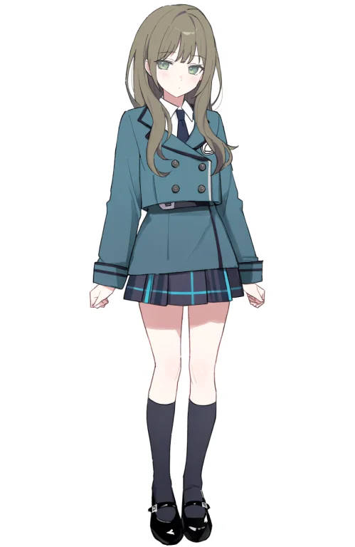 1girl, Solo, Full Body, White Background, Kotohira Nagi, Bro...
