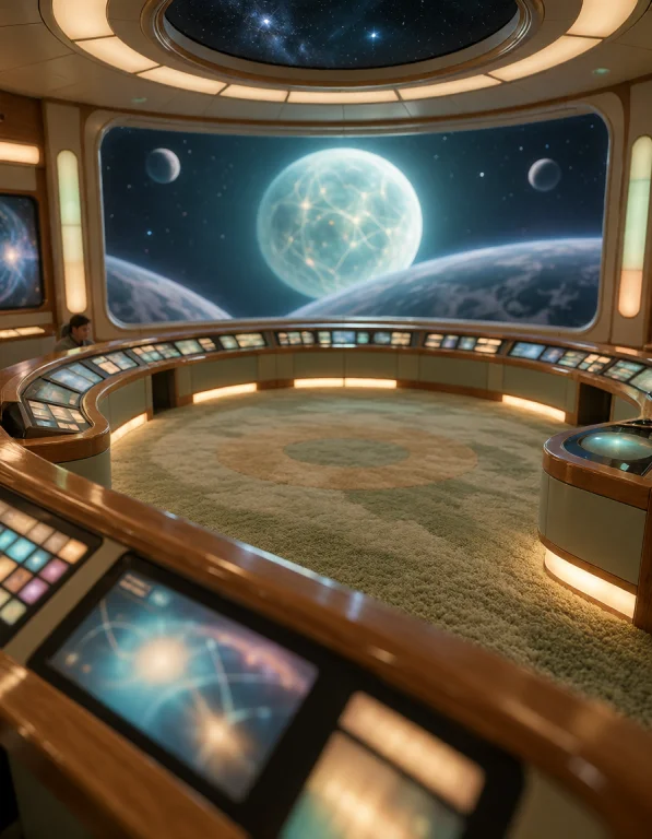 043 F3d3r4t10n Sh1p, Stellar Cartography, Elevated View Over...