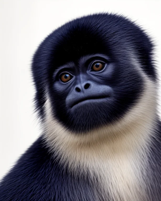Gibbon, Close-up, Sfumato, Impossible Color, Specimen Aesthe...