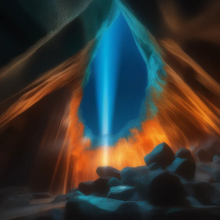 Best Quality, Highly Detailed, A Crystal Cavern Refracting S...