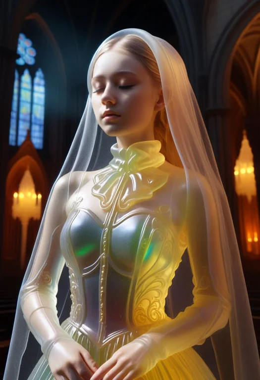Gummymorph, 8k, Raw Digital Photo, A Gothic Mirage Girl, Clo...
