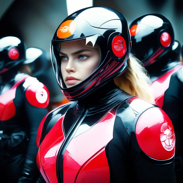 A Movie Still From The Year 3000s, The Image Shows A Young W...