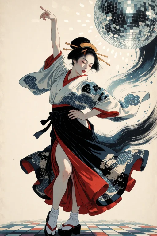 Nippon, Kastusika Hokusai, Semi-realistic, Flowing Blush Str...