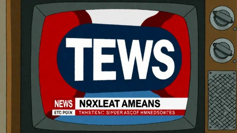 Fmlygyssn03, A Vintage-style Television Screen Displays A Bo... — Stable Diffusion AI Prompt: fmlygyssn03, A vintage-style television screen displays a bold news graphic with...