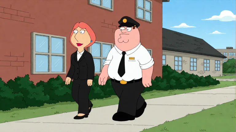 Fmlygyssn16, Two Uniformed Personnel Walk Side By Side Along...