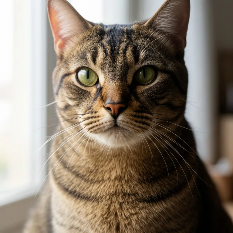 Fluxcat, Close-up Portrait Of A Cat, Looking Directly At The...