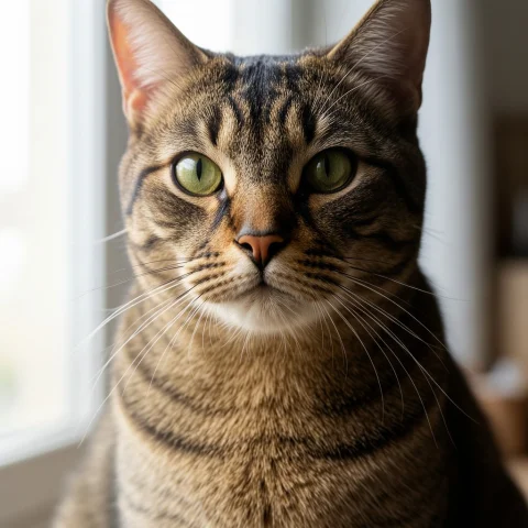 Fluxcat, Close-up Portrait Of A Cat, Looking Directly At The... — Stable Diffusion AI Prompt: fluxcat, close-up portrait of a cat, looking directly at the camera, soft natura...