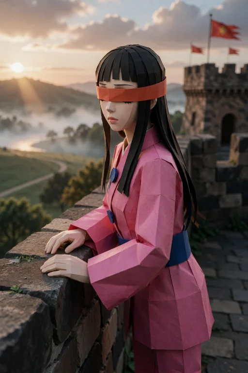 8kcg Zhiren,1girl,blindfold,black Hair,blunt Bangs,long Hair...