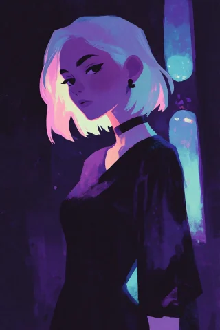 Incase Style, Stylized Illustration, Brush Strokes, Neon Noi... — Stable Diffusion AI Prompt: INCASE Style, stylized illustration, brush strokes, Neon noir, atmospheric minim...
