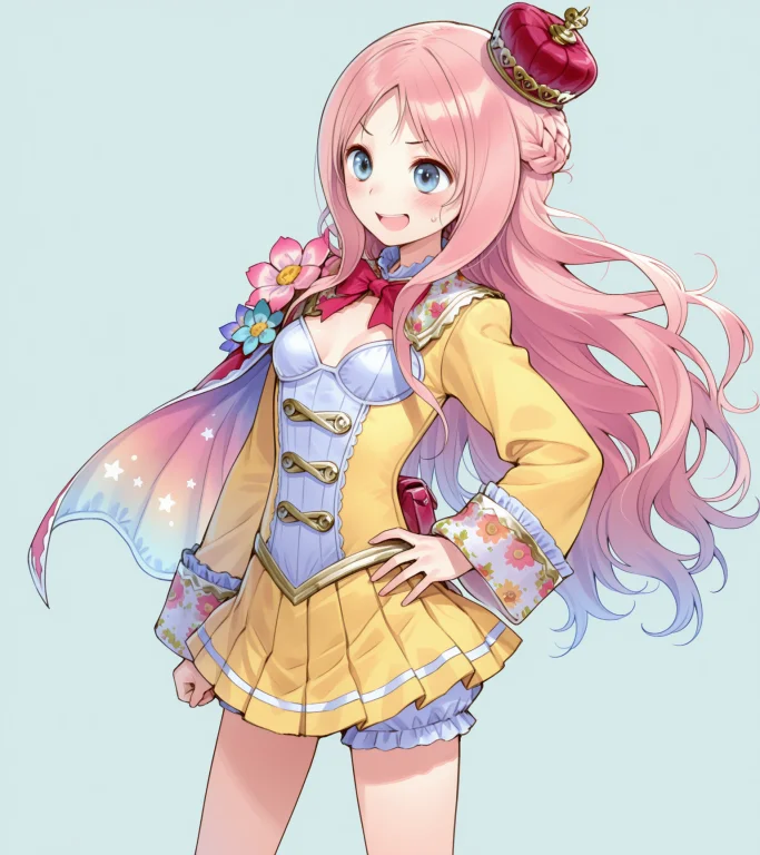 1girl, Standing, Meruruat, Longhair, Halfupdo, Braid, Parted...