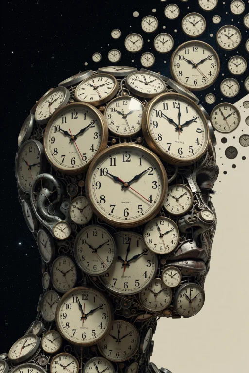 A Human Head Constructed Entirely From Overlapping Analog Cl...