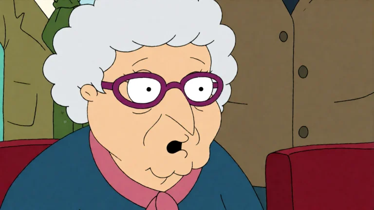 Fmlygyssn03, An Elderly Woman With White, Curly Hair And Pur...
