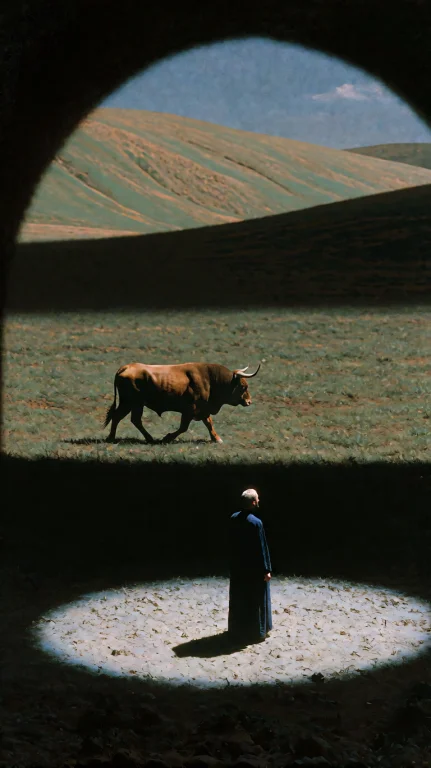 Wide Shot From An Elevated Viewpoint, A Solitary Human Figur...
