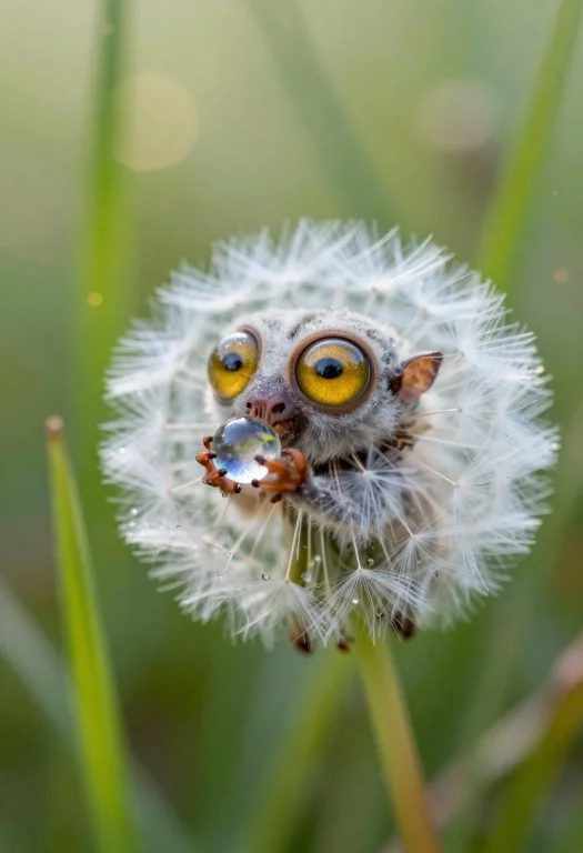 A Microscopic, Hyper-realistic Creature Known As A Dewdrop W...