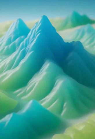 Mountain Range Rendered Entirely In Gummy Candy Style, Gloss... — SDXL AI Prompt: mountain range rendered entirely in gummy candy style, glossy wet-looking peaks...