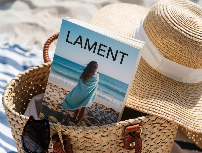 Paperback Book With Font Lament On The Cover Page With Resti...